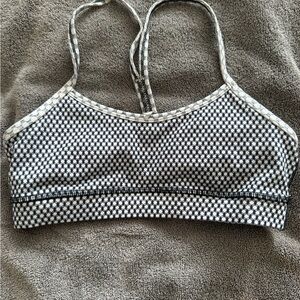 Lululemon Athletica Black and White Checkered Sports Bra